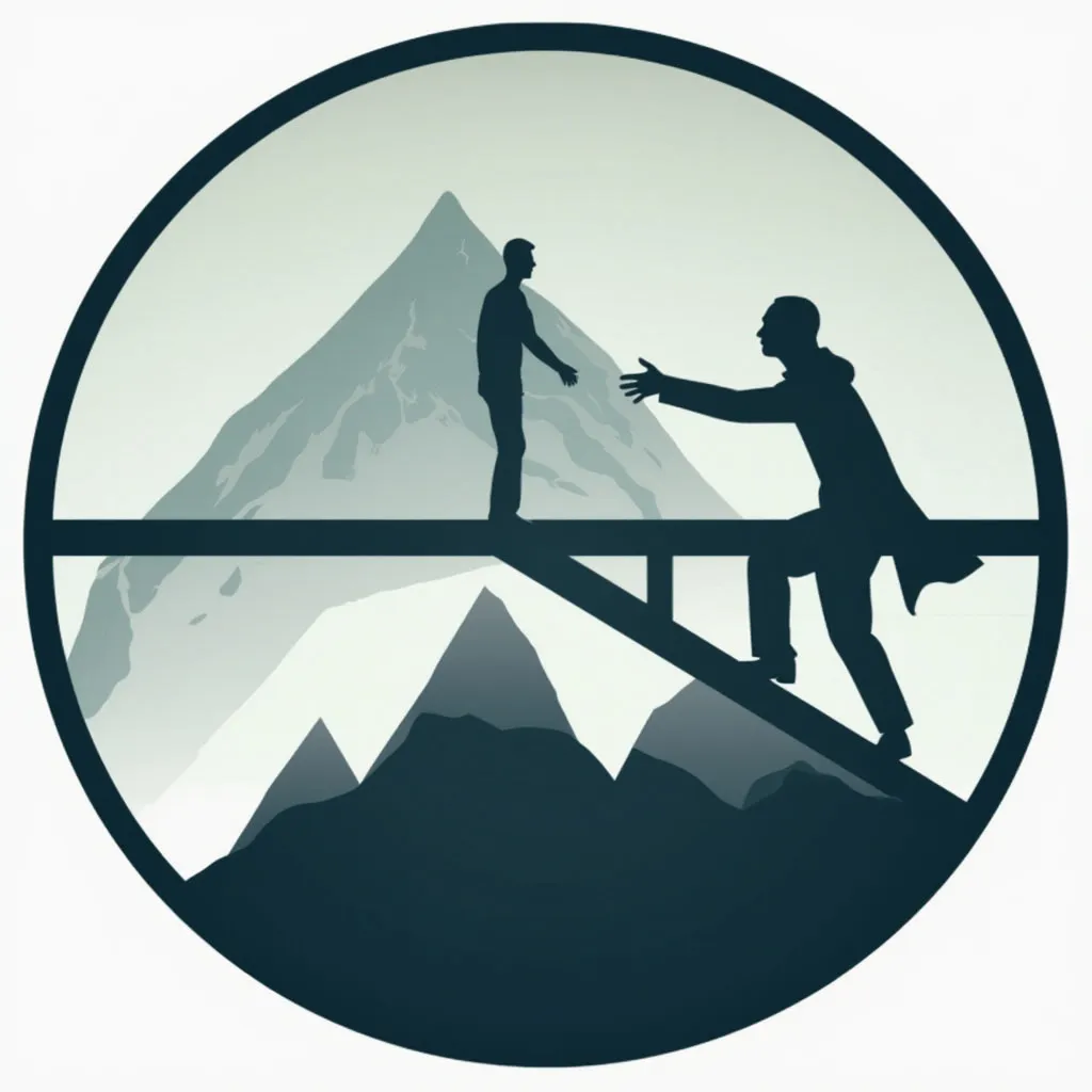 Illustration d'une personne surmontant un obstacle