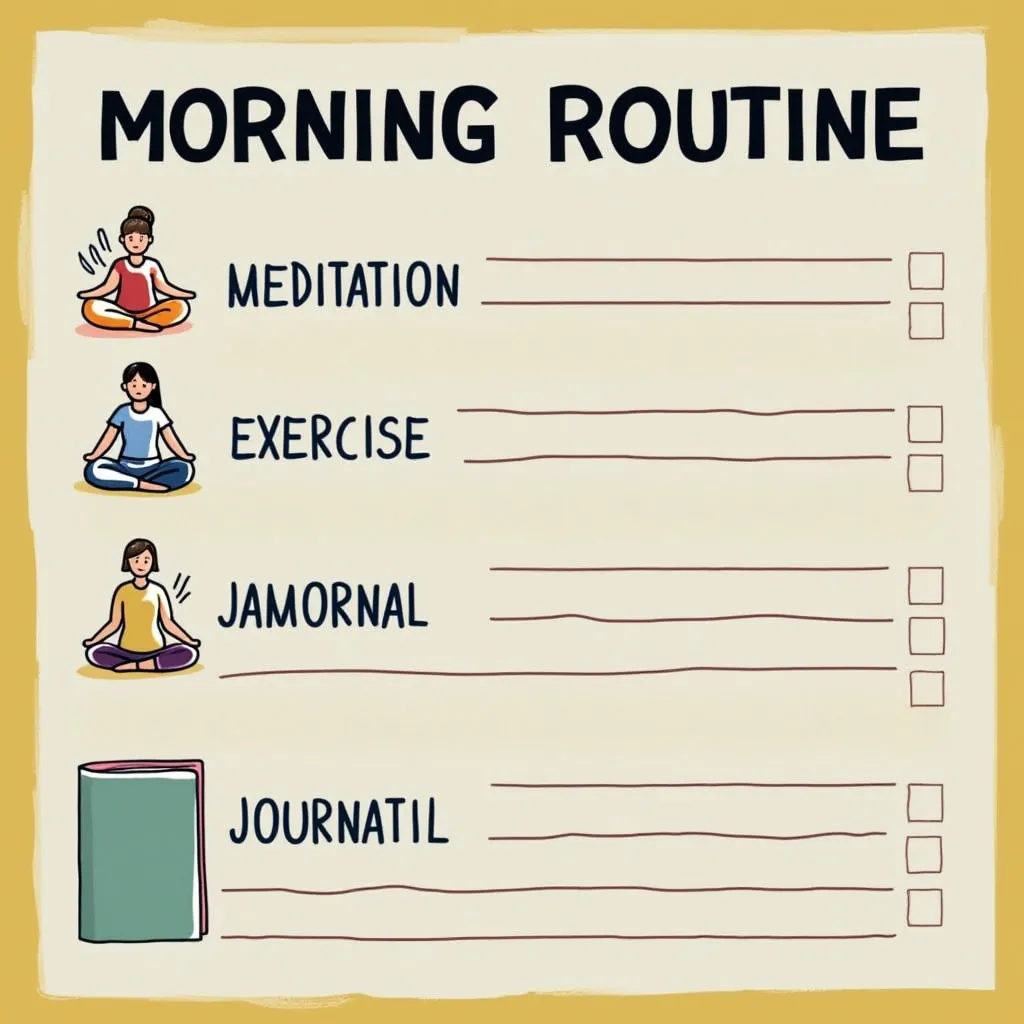 Checklist pour routine matinale