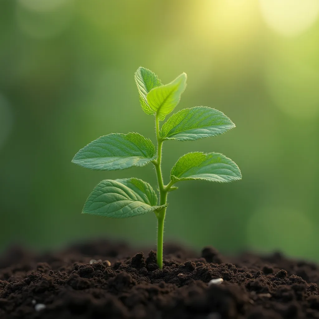 Plante grandissant symbolisant la croissance durable